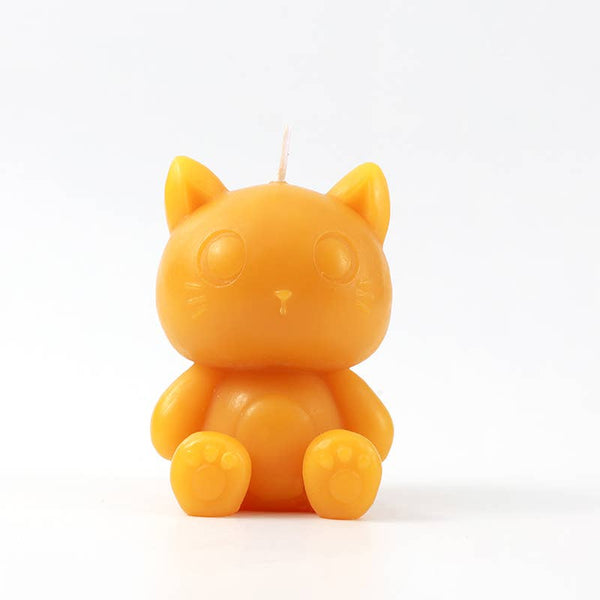 Yellow Cat Candle