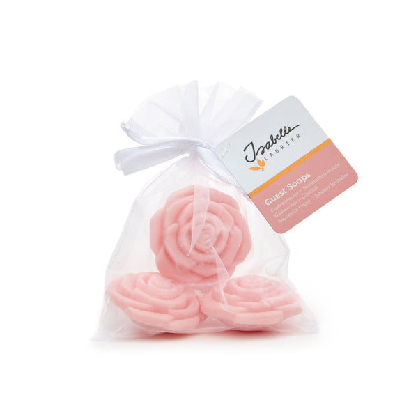 3 PINK soaps in a pouch