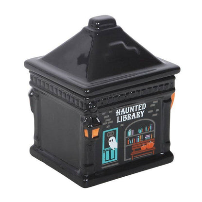 Mug à couvercle Bibliothèque hantée pour Halloween