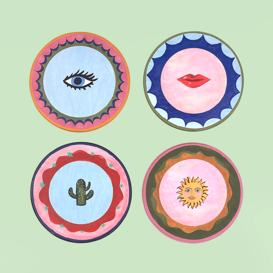 Electric Coast Icons Cork Coasters - Set of 4