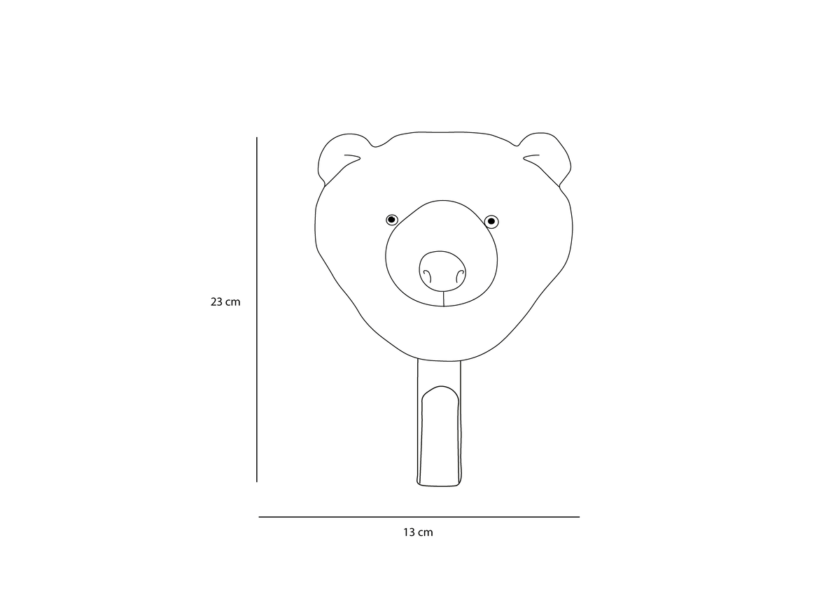 Porte-manteau ours brun
