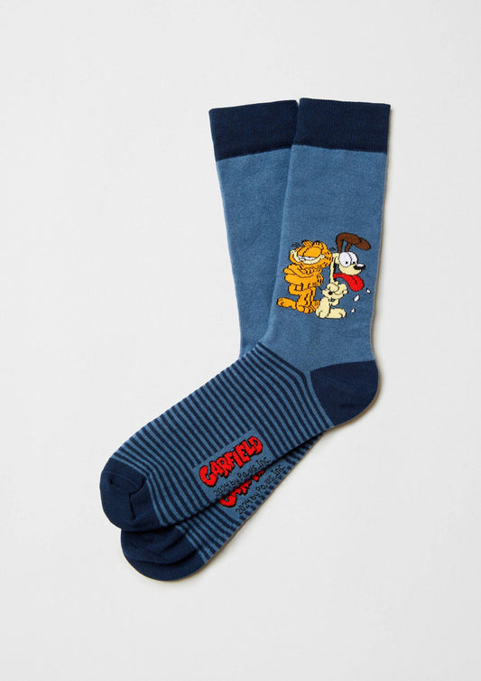 BeGarfield & Odie Blue - Chaussettes 100 % Coton Bio