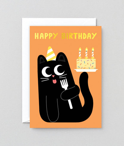 Cat birthday card “Happy birthday”