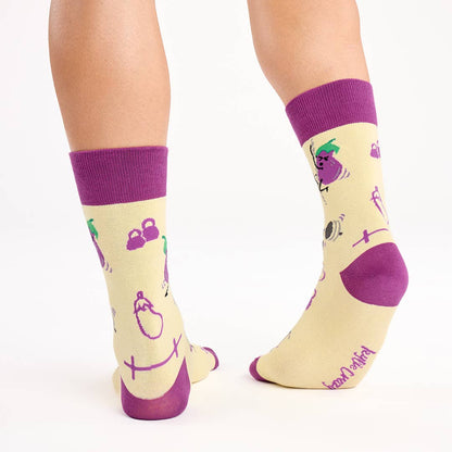 BERENJENA Organic Cotton Seamless Mid-Calf Unisex Socks