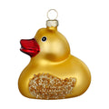 Boule de Noël canard de bain en verre, 7 cm