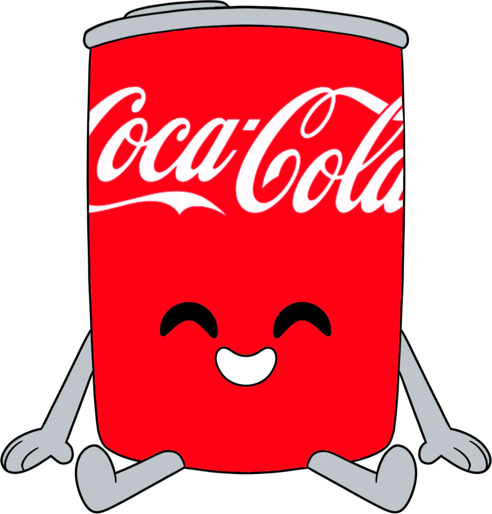 Peluche a forma di lattina di Coca-Cola