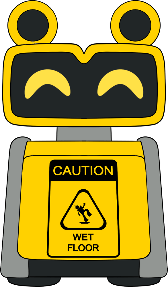 Wet Floor Bot Shoulder Rider (6in)