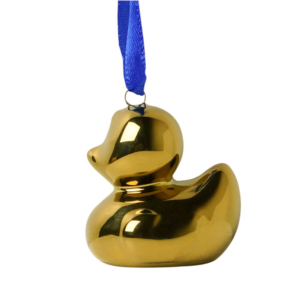 Golden Duck Christmas Decoration