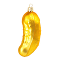 Pallina di Natale gialla a forma di cetriolino