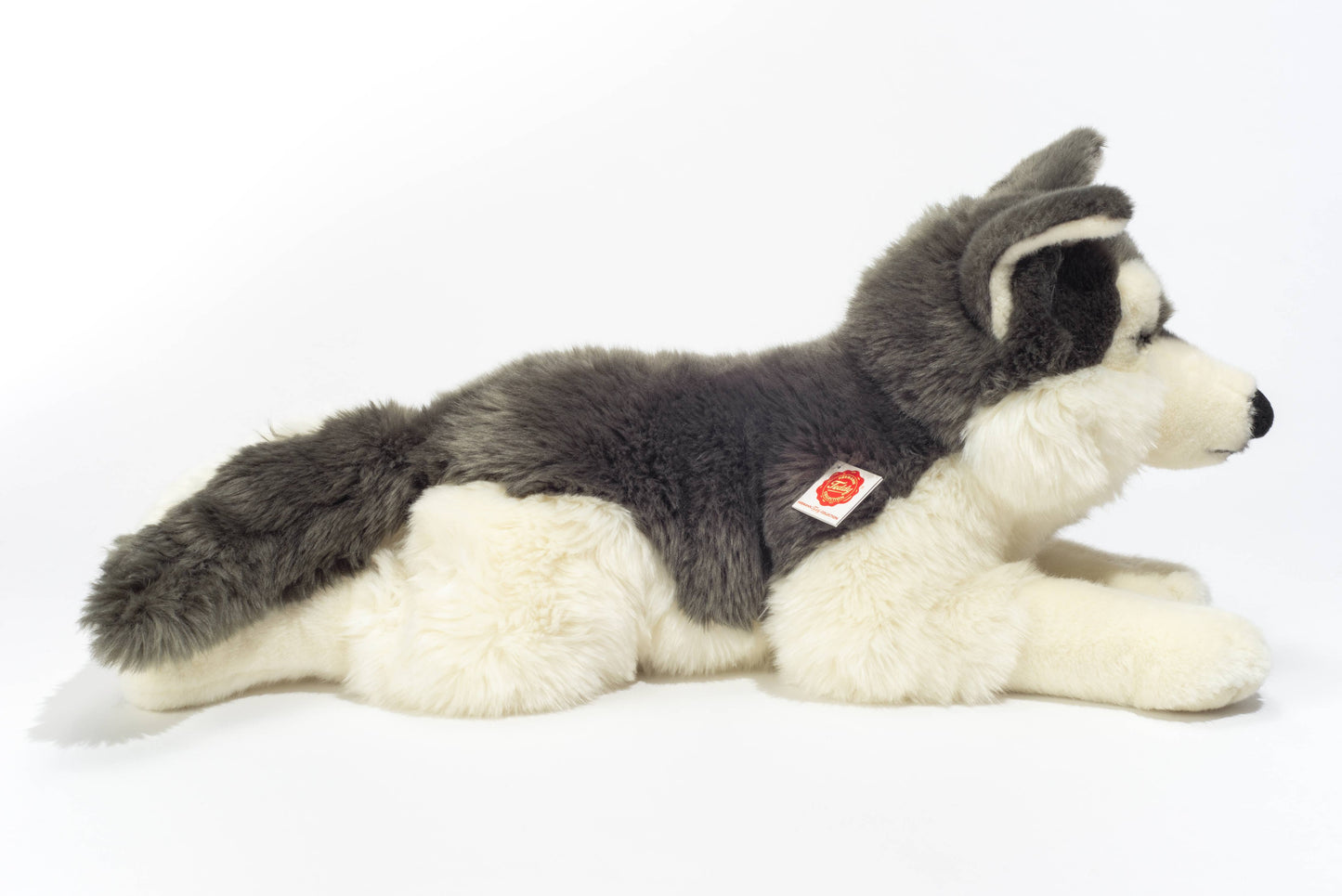 Large Plush Husky Lying Down