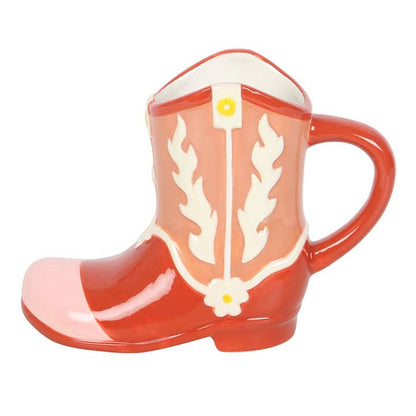 Mug en Forme de Botte de Cowboy – Rose