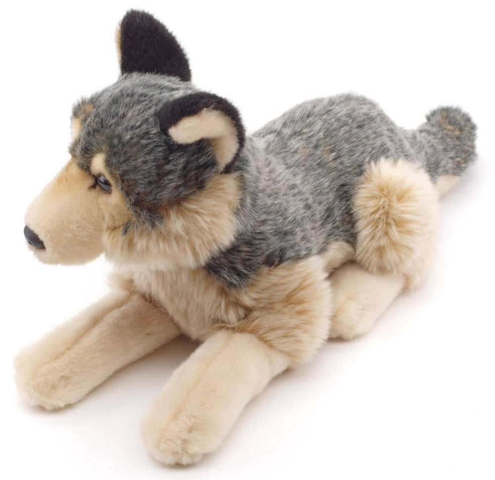 Peluche Loup Gris Couché