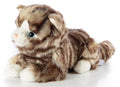 Peluche Chat Tigré Gris Couché