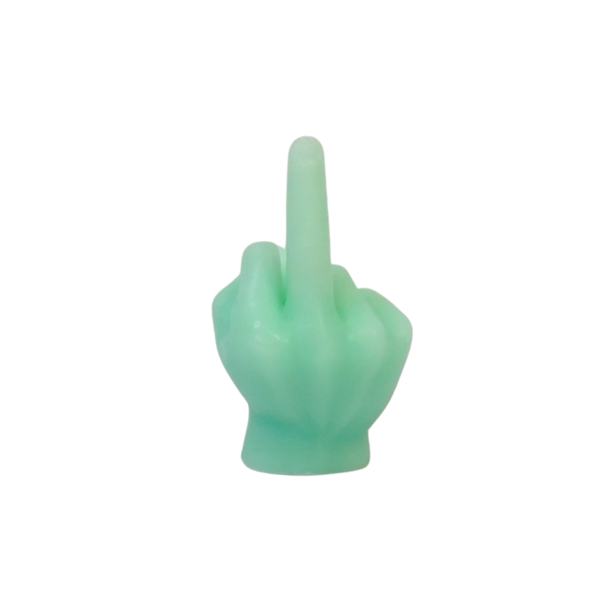 Bougie - Doigt d'honneur - Cire - Menthe - 310 grammes - 10x9x17 cm