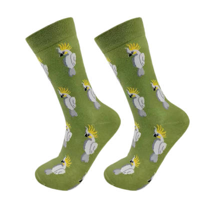 chaussettes vertes cacatoes mrcol