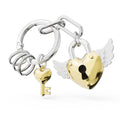 Goldenes Herzschloss-Charm-Schlüsselanhänger