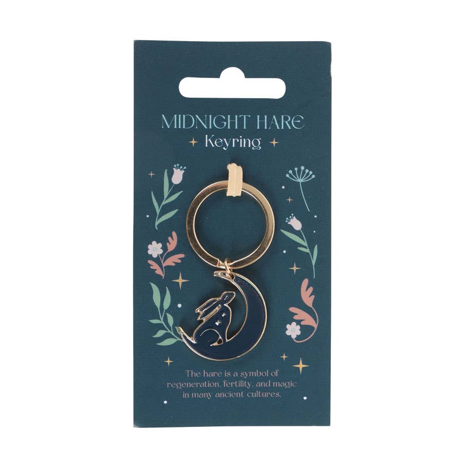Mystical Midnight Hare Keychain