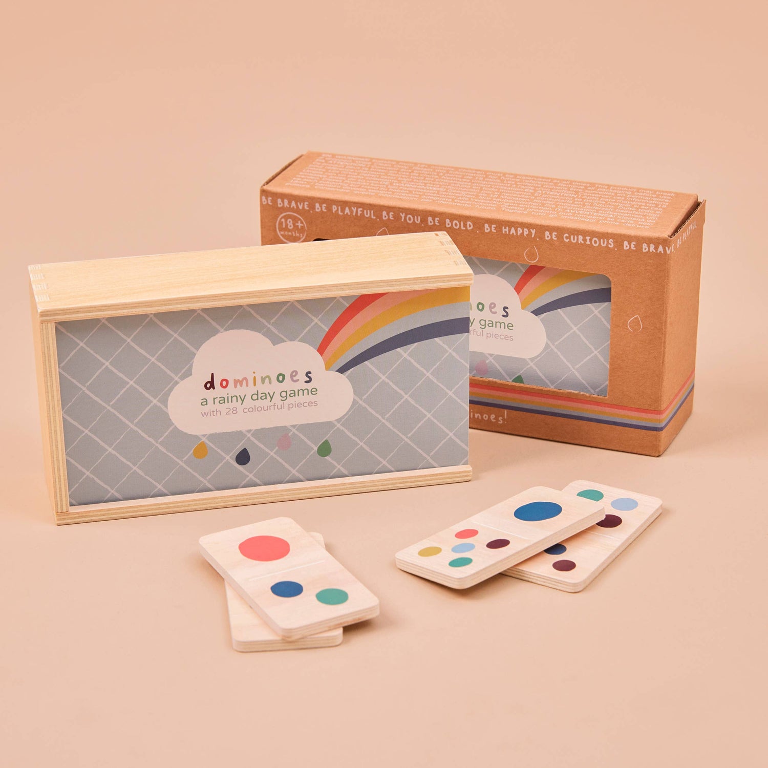 Jeu Jeu de Dominos pour Enfants en Bois Just Bee Kids