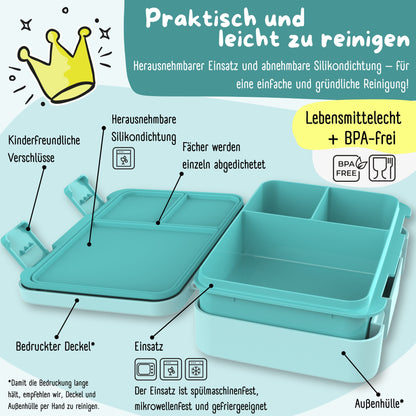 Lunch box with compartments, lightweight & leak-proof - Dolphin