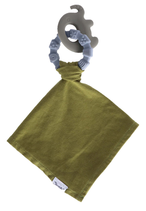 Comforter with Teething Ring Elephant Eddy Green M