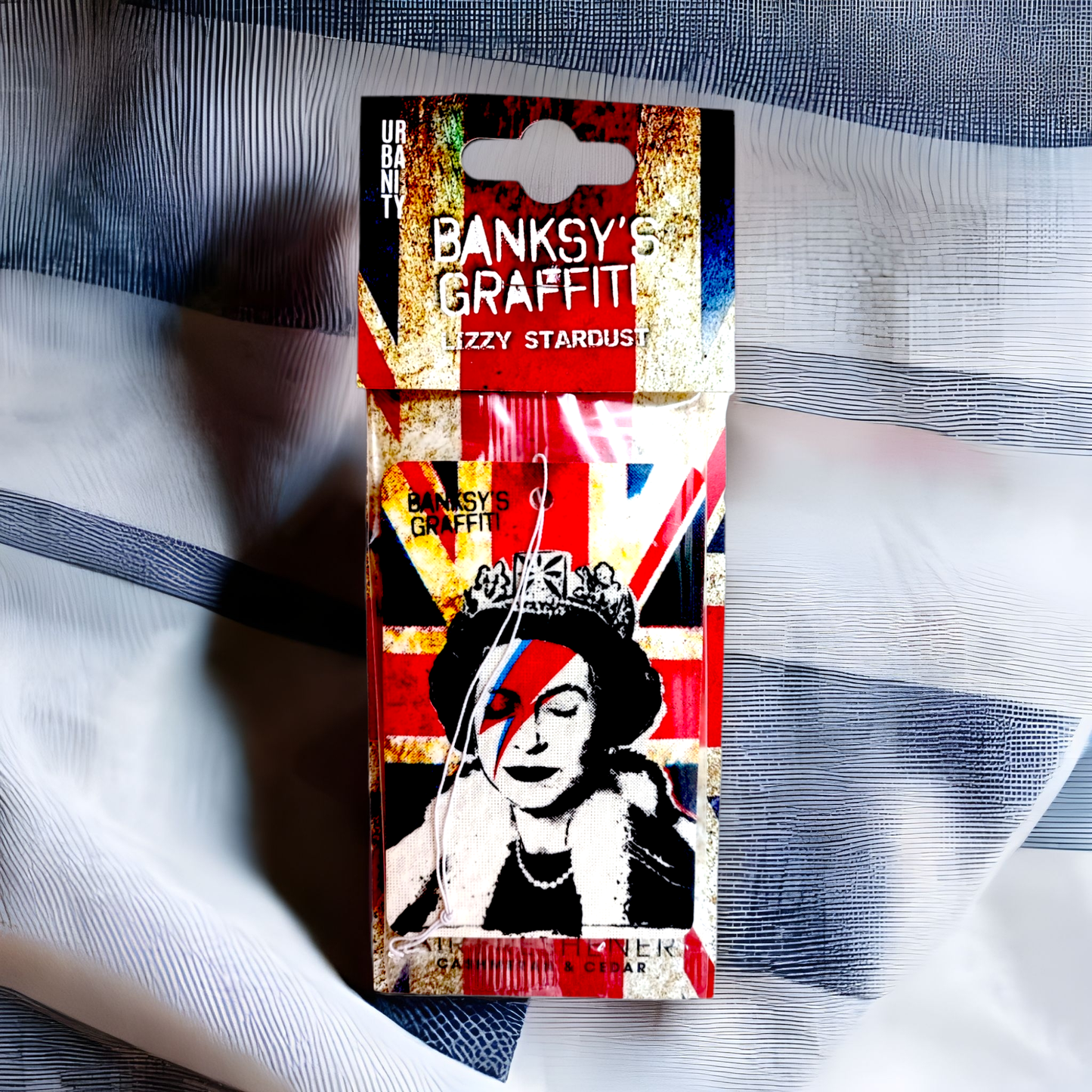 Banksy car air freshener - "Lizzy Stardust"