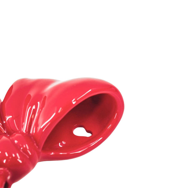 Wall vase - Arc wall vase - Ceramic - Red - 19x18.5x5.5 cm