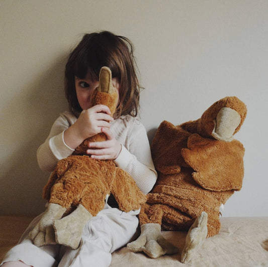 Animal en peluche Oie petite | rouille