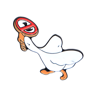 Pin's Canard Blanc avec Panneau