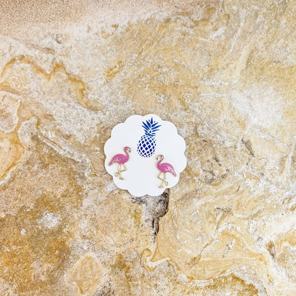 Boucles d'oreilles Flamingo