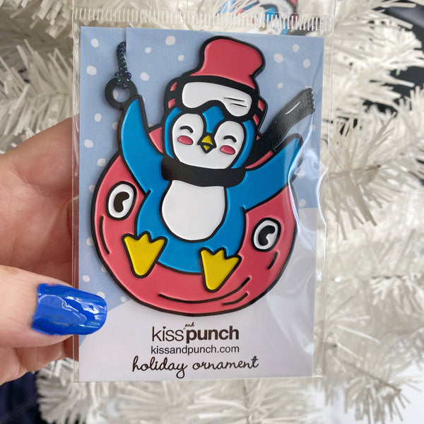 Hanging decoration Penguin on Skis