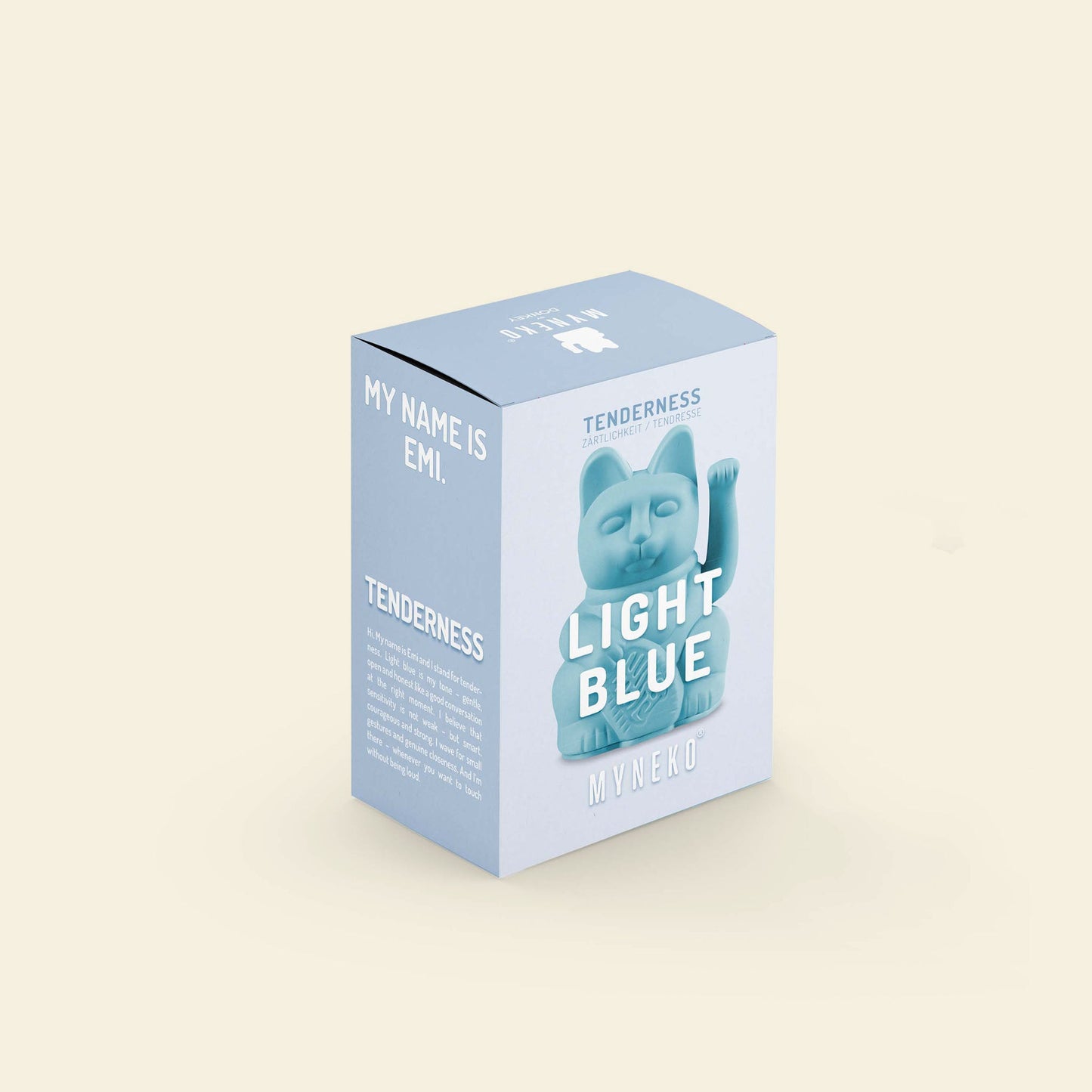 Mini Chat Chanceux Bleu Clair