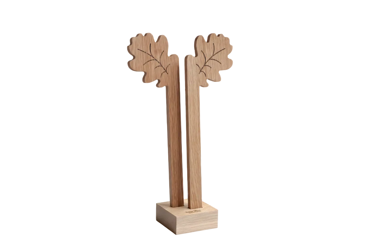 Salad servers - Oak leaves
