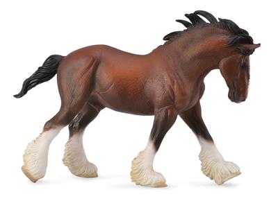 Collecta Chevaux (XL): CLYDESDALE ÉTALON BAI 20x5x13cm