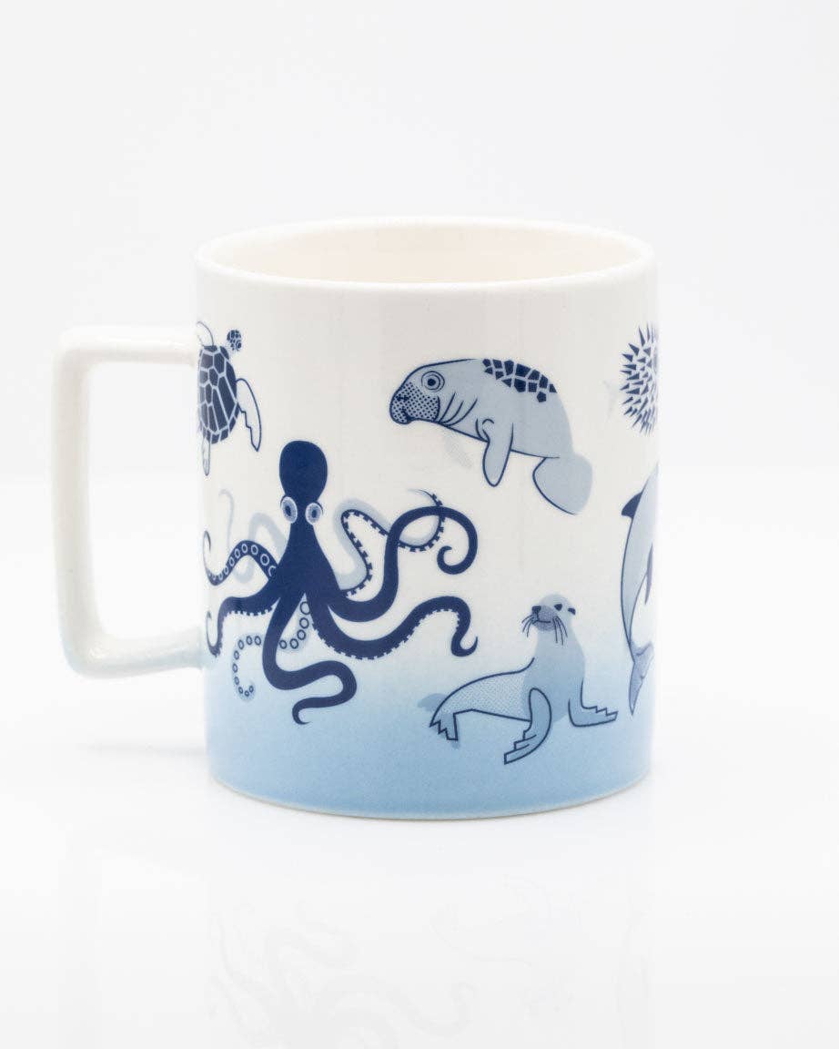 Retro Marine Life Mug (350 ml)