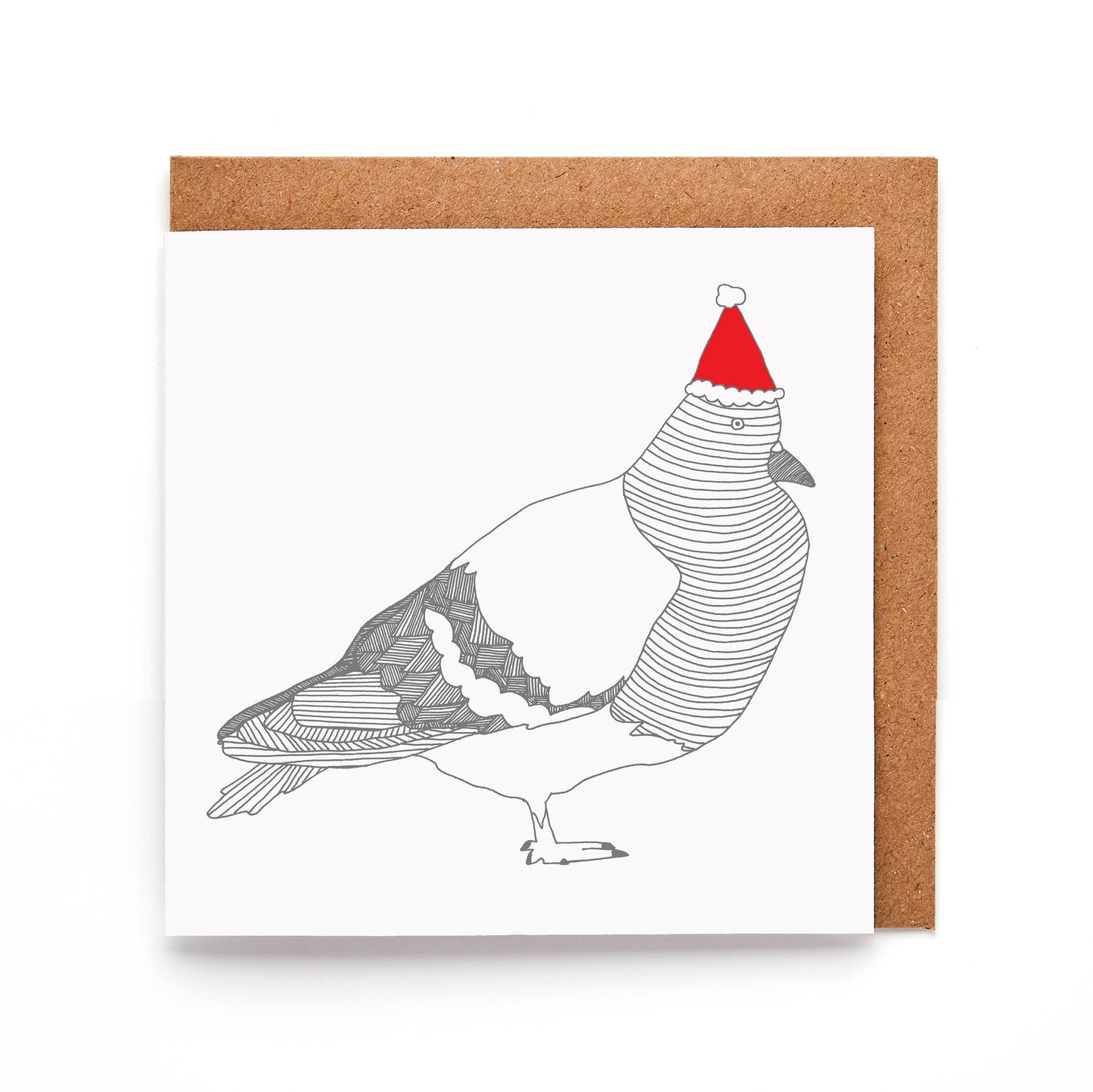 Carte de vœux Pigeon de Noël