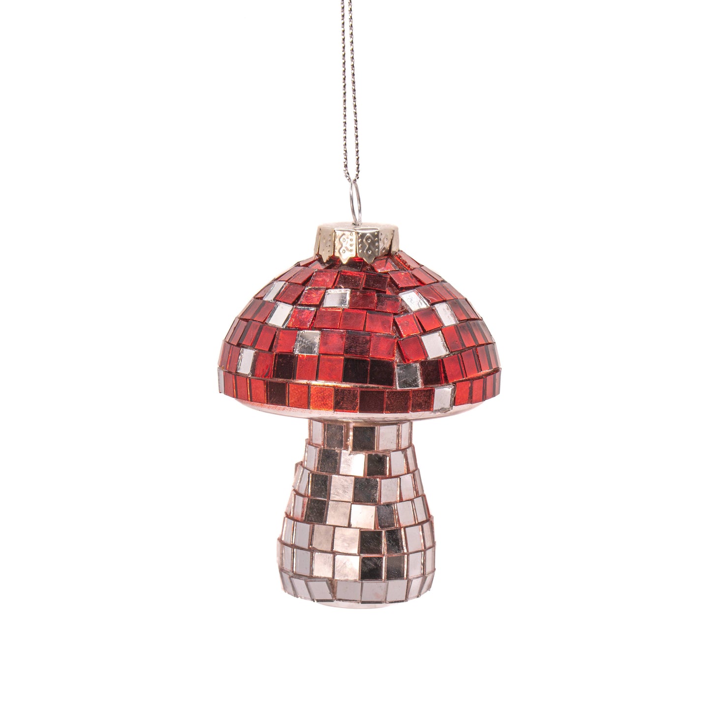 Faceted Mushroom Christmas Bauble