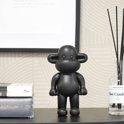Ornament - Monkey Figurine 'The Legend' - Black - 11x7x19cm