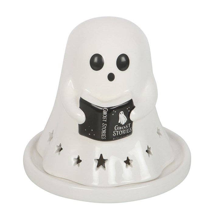 Support pour chauffe‑plat et cônes d’encens Halloween « Histoires de fantômes »