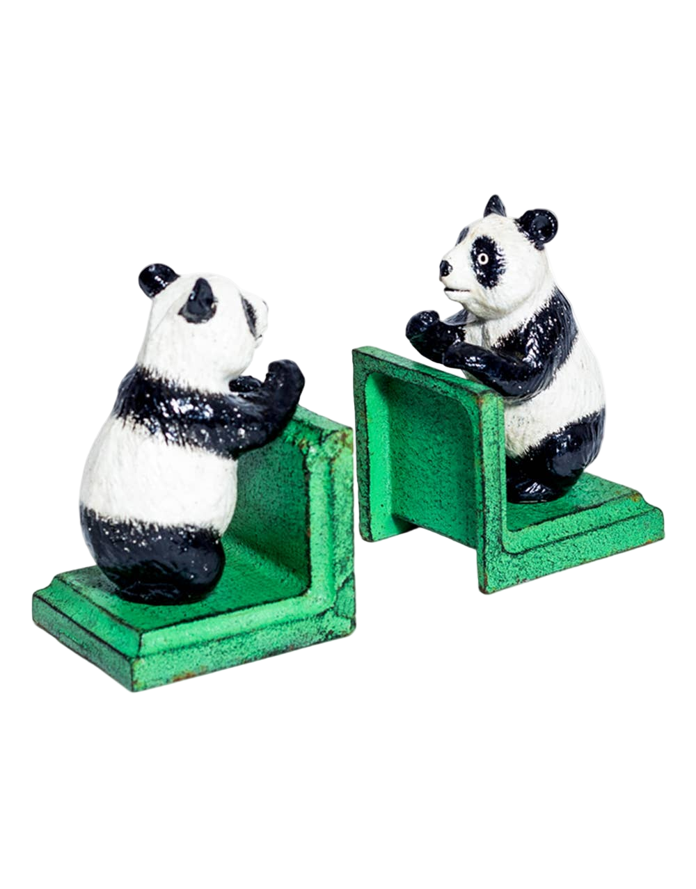 Coppia di fermalibri a forma di panda