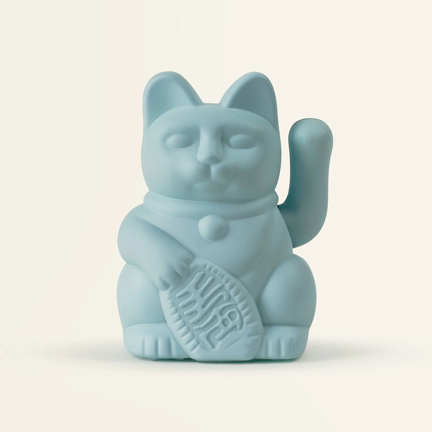 Light Blue Solar Lucky Cat