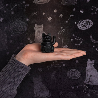 Mini Chat Chanceux Solaire Noir “Sumi”