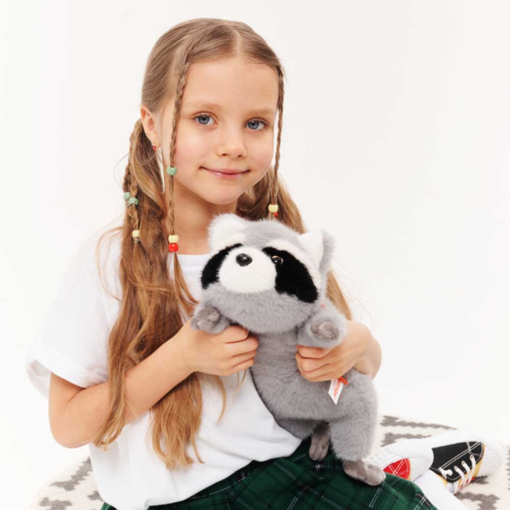Ultra-soft raccoon plush toy (38 cm) - 0+