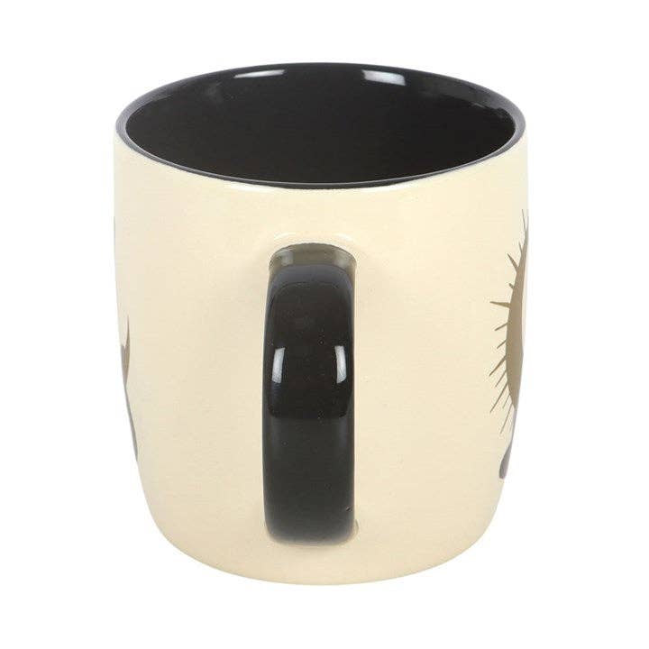 Mug chat noir magique assis