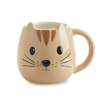Mug, cat, orange, 400 ml, with handle, ceramic