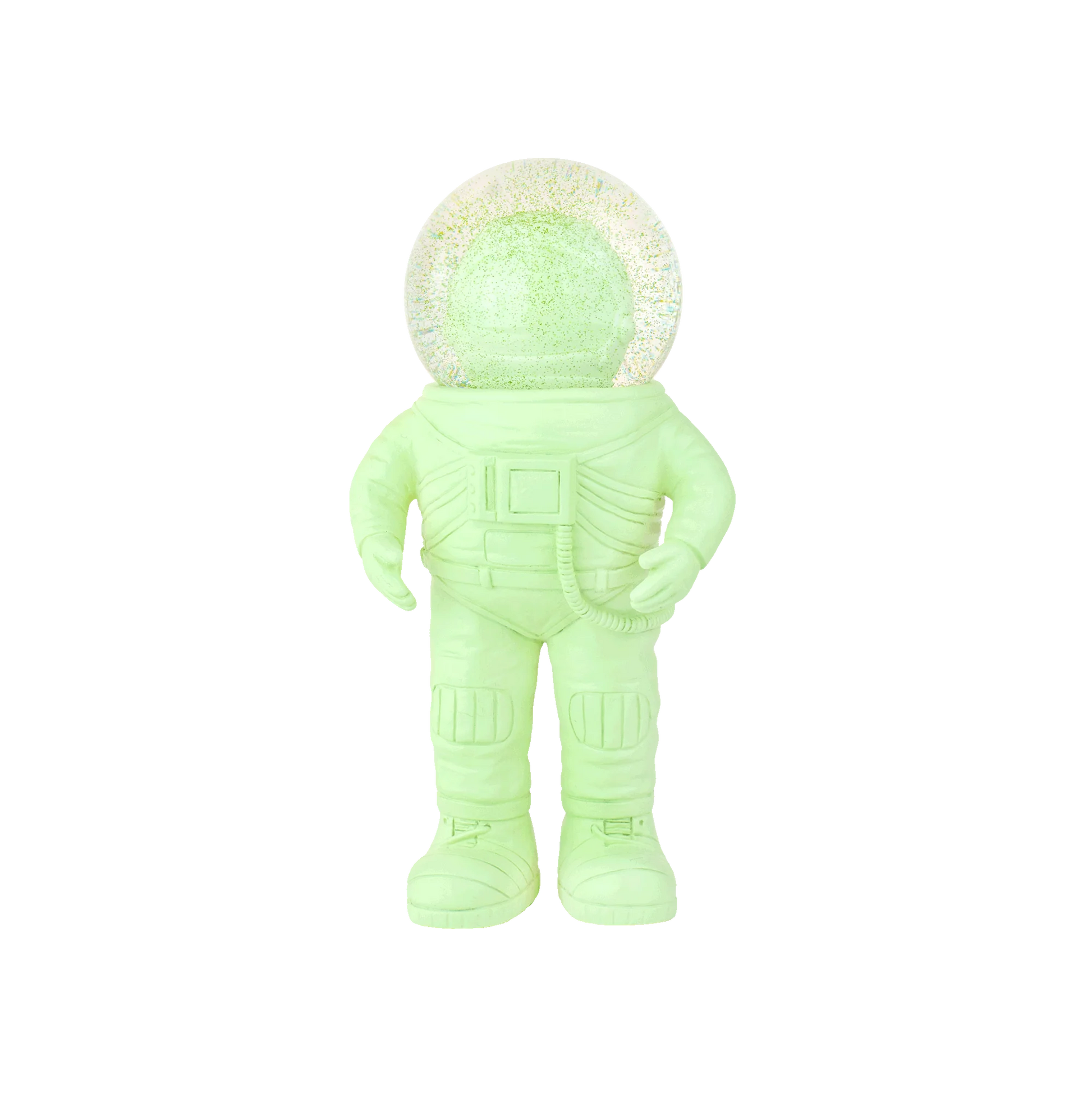 boule a neige astronaute vert