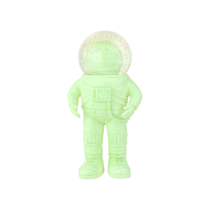 boule a neige astronaute vert