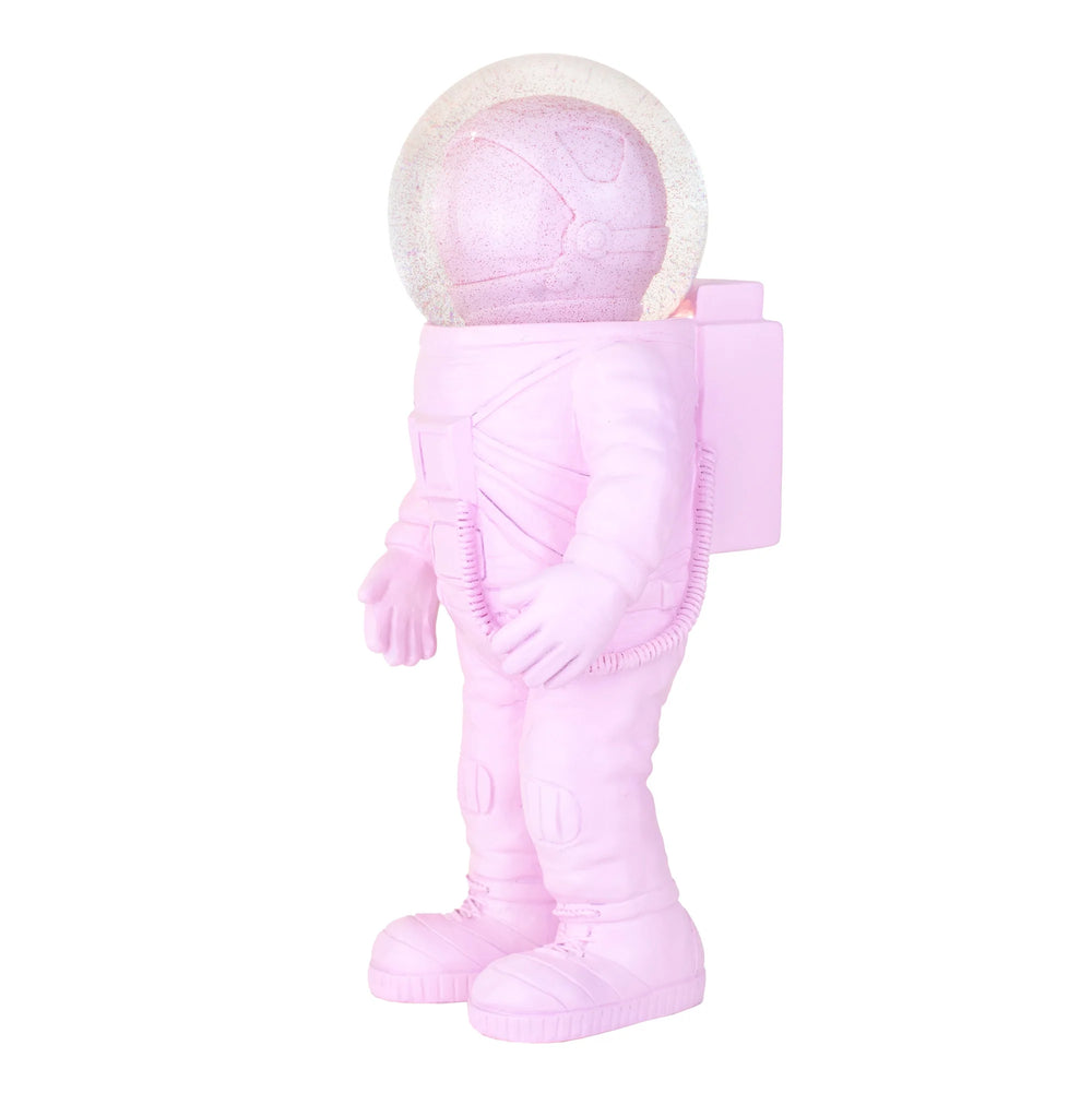 Boule à Neige Astronaute Géant Rose
