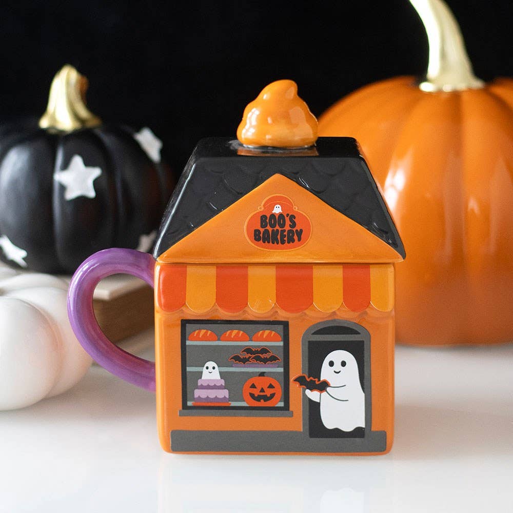 Mug à couvercle Halloween de Boo's Bakery
