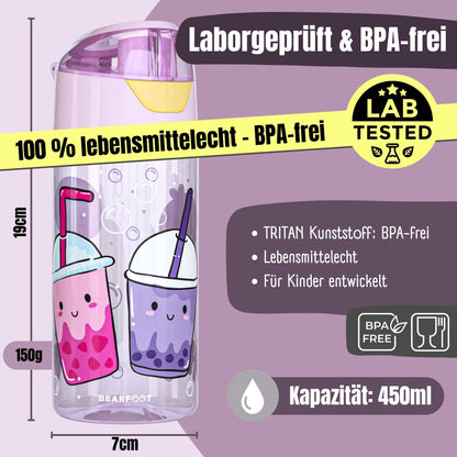 Children's water bottle, lightweight water bottle - Bubble Tea