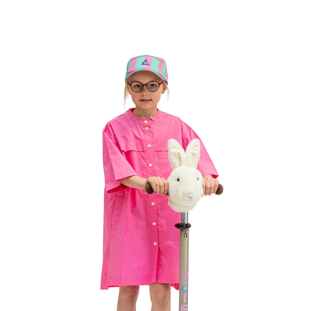Accessoire tête de lapin blanc pour vélo ou trottinette enfant